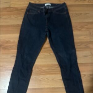 LOFT Curvy Dark Blue Skinny Jeans